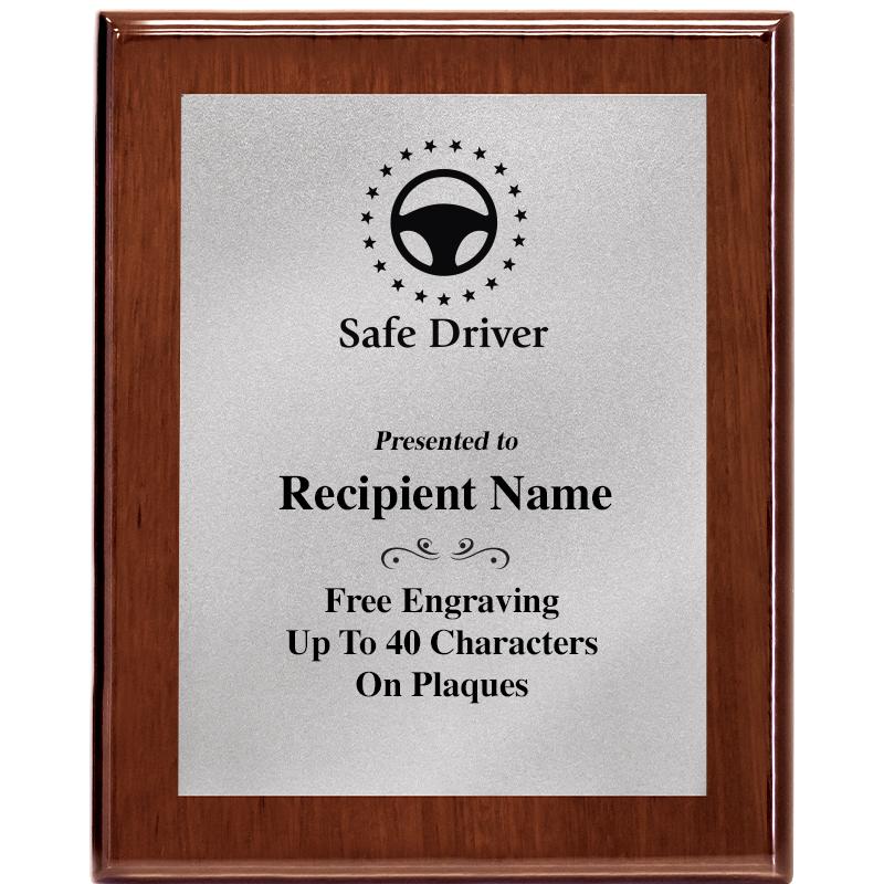 8X10 WALNUT PLQ MATTE SV PLT