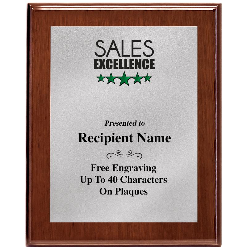 8X10 WALNUT PLQ MATTE SV PLT