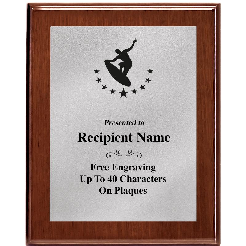 8X10 WALNUT PLQ MATTE SV PLT