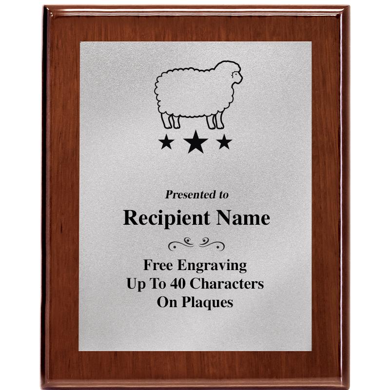 8X10 WALNUT PLQ MATTE SV PLT