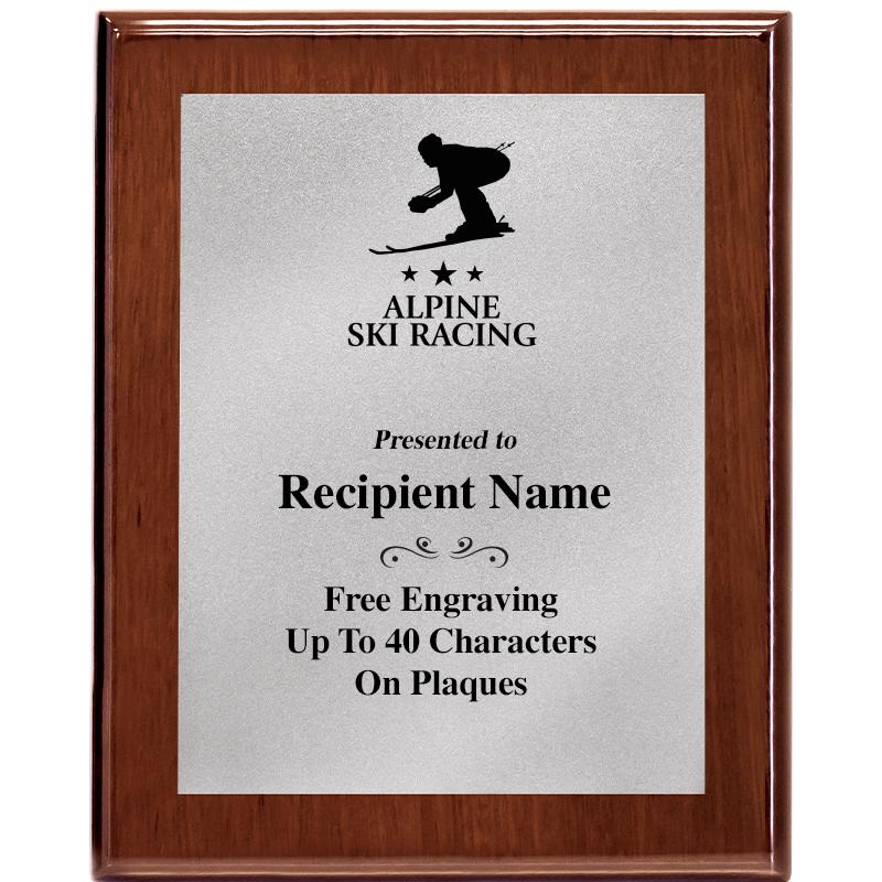 8X10 WALNUT PLQ MATTE SV PLT