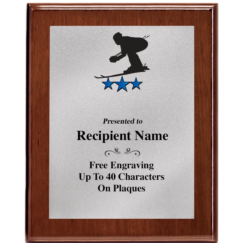 8X10 WALNUT PLQ MATTE SV PLT