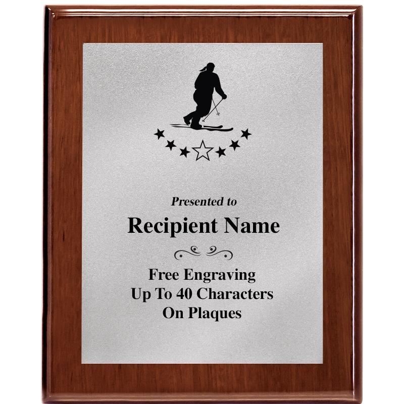 8X10 WALNUT PLQ MATTE SV PLT