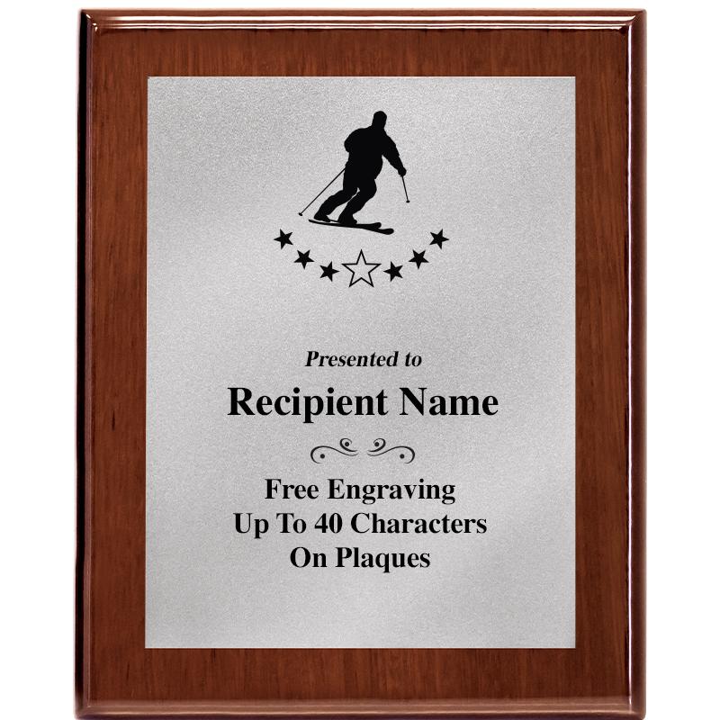 8X10 WALNUT PLQ MATTE SV PLT