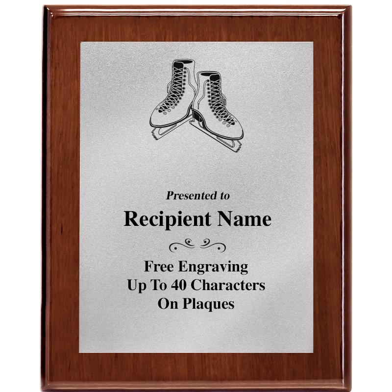 8X10 WALNUT PLQ MATTE SV PLT