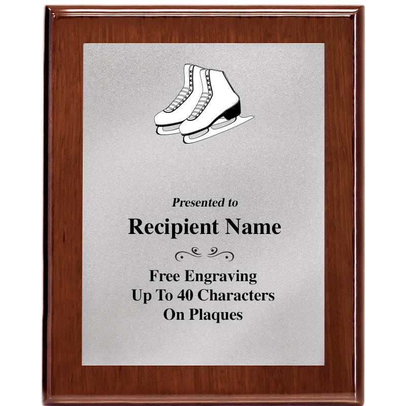 8X10 WALNUT PLQ MATTE SV PLT