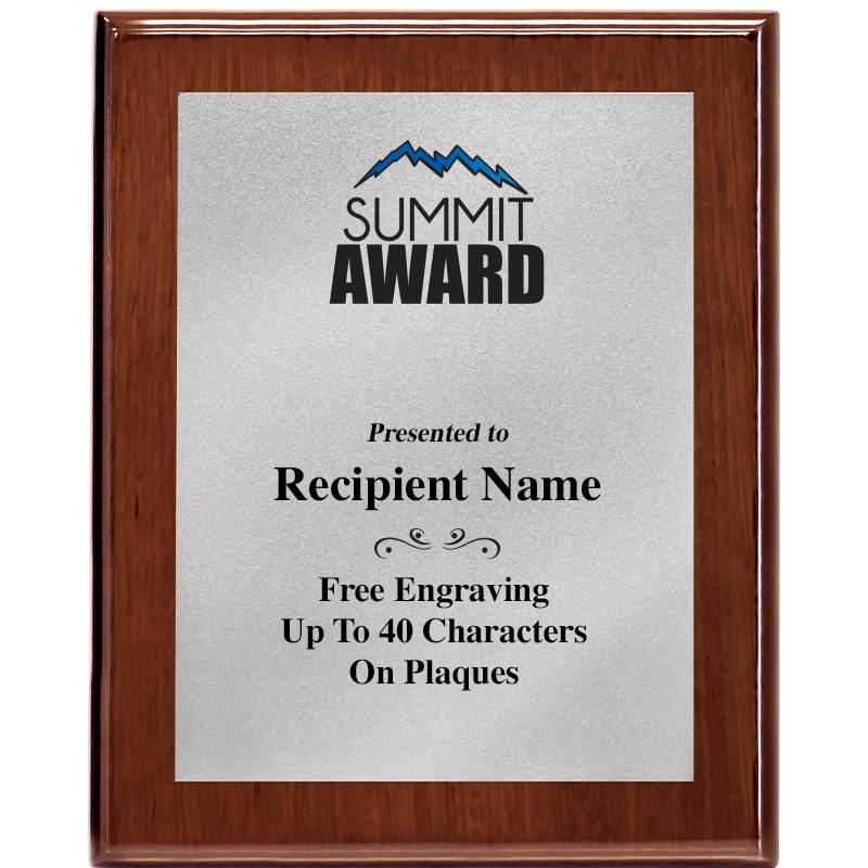 8X10 WALNUT PLQ MATTE SV PLT