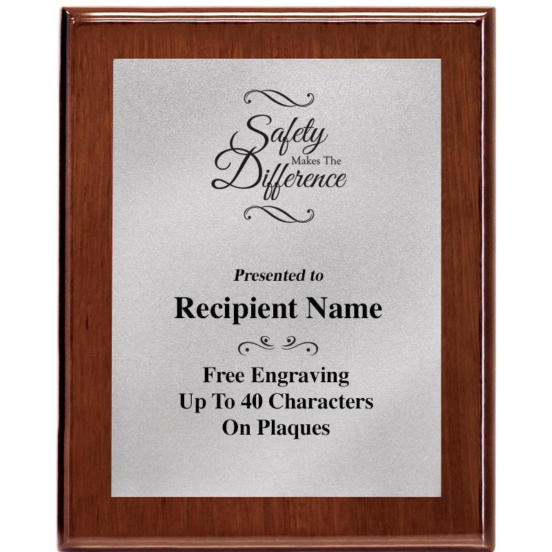 8X10 WALNUT PLQ MATTE SV PLT