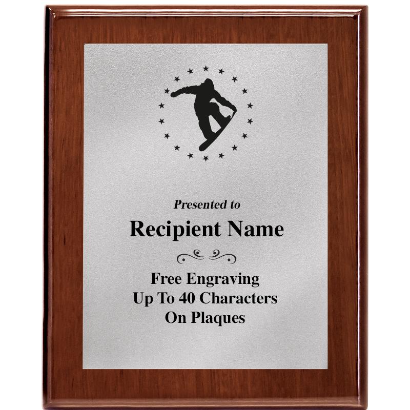 8X10 WALNUT PLQ MATTE SV PLT