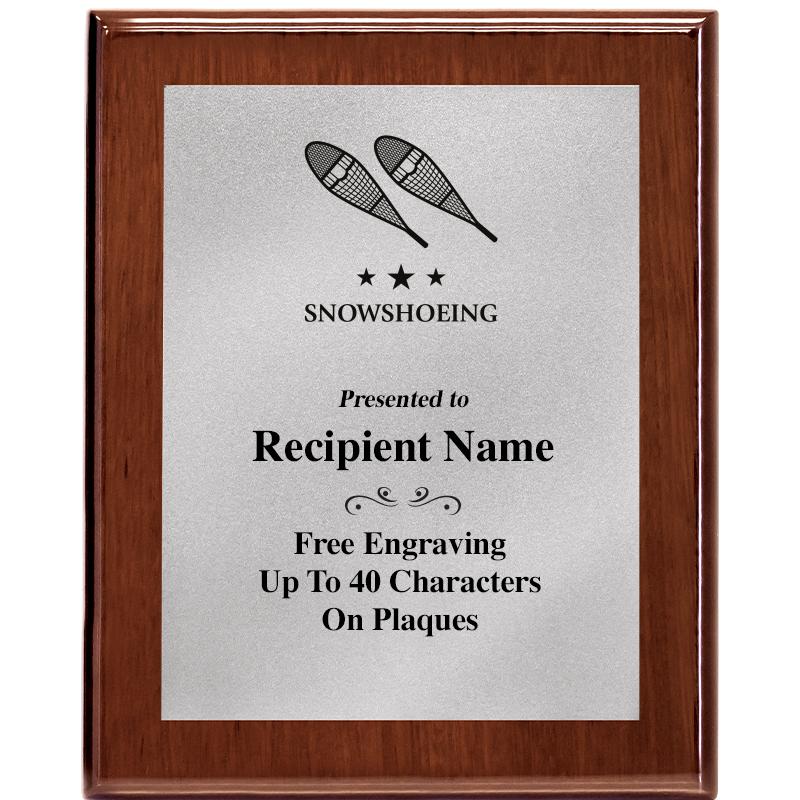 8X10 WALNUT PLQ MATTE SV PLT