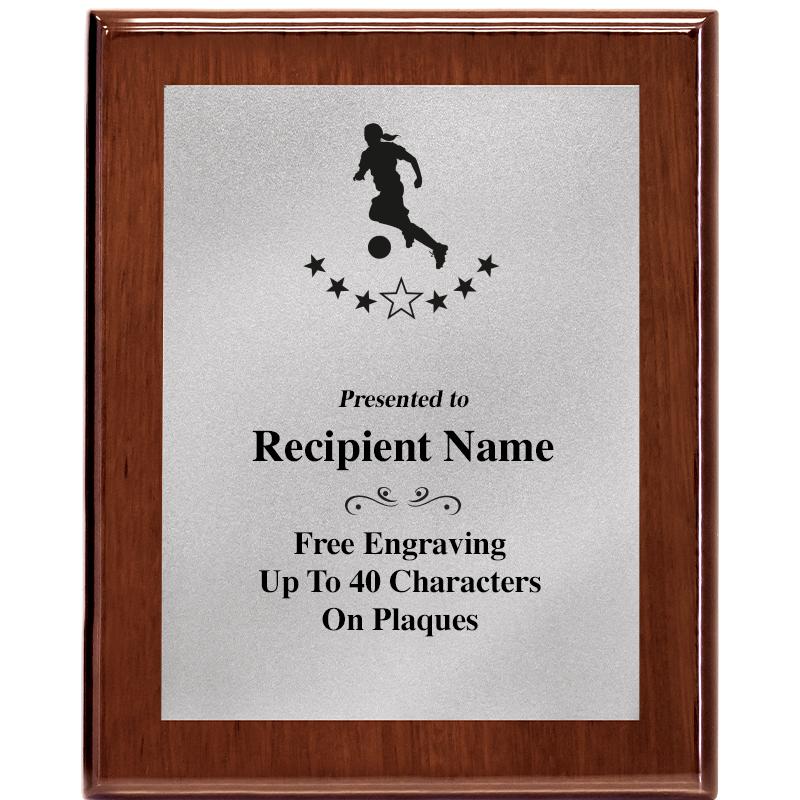 8X10 WALNUT PLQ MATTE SV PLT