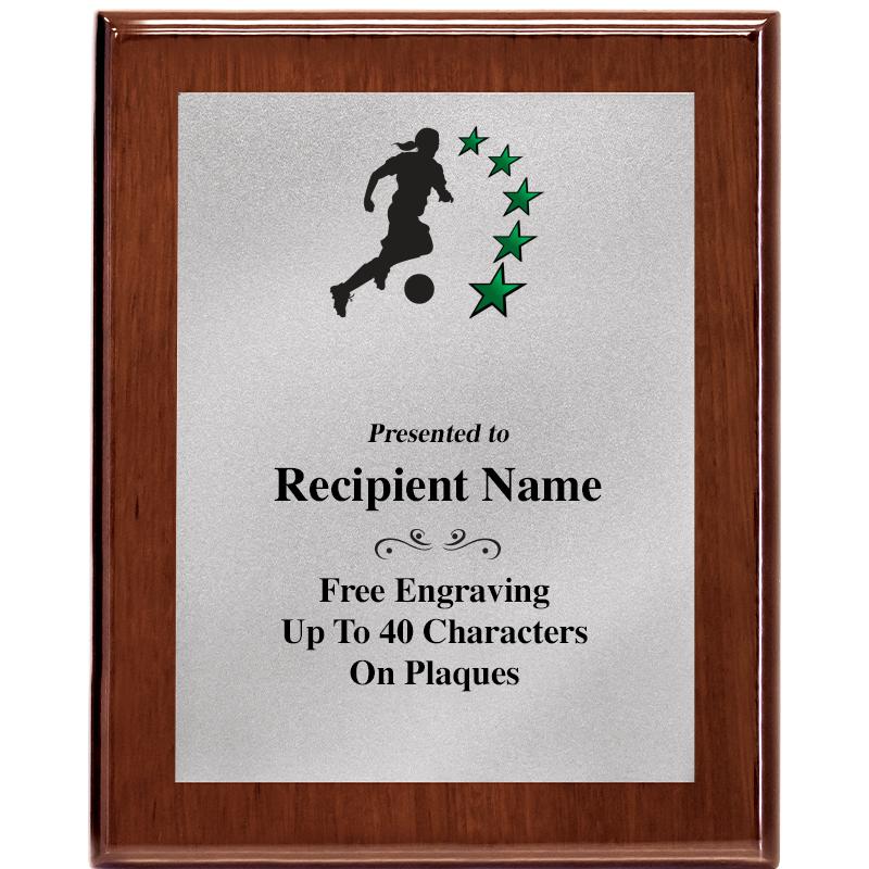 8X10 WALNUT PLQ MATTE SV PLT