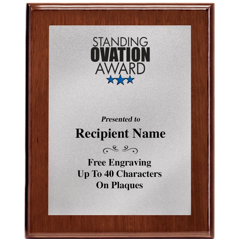 8X10 WALNUT PLQ MATTE SV PLT