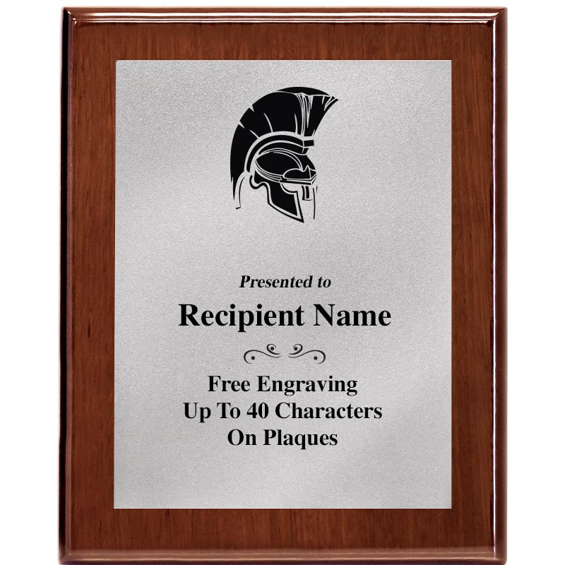 8X10 WALNUT PLQ MATTE SV PLT