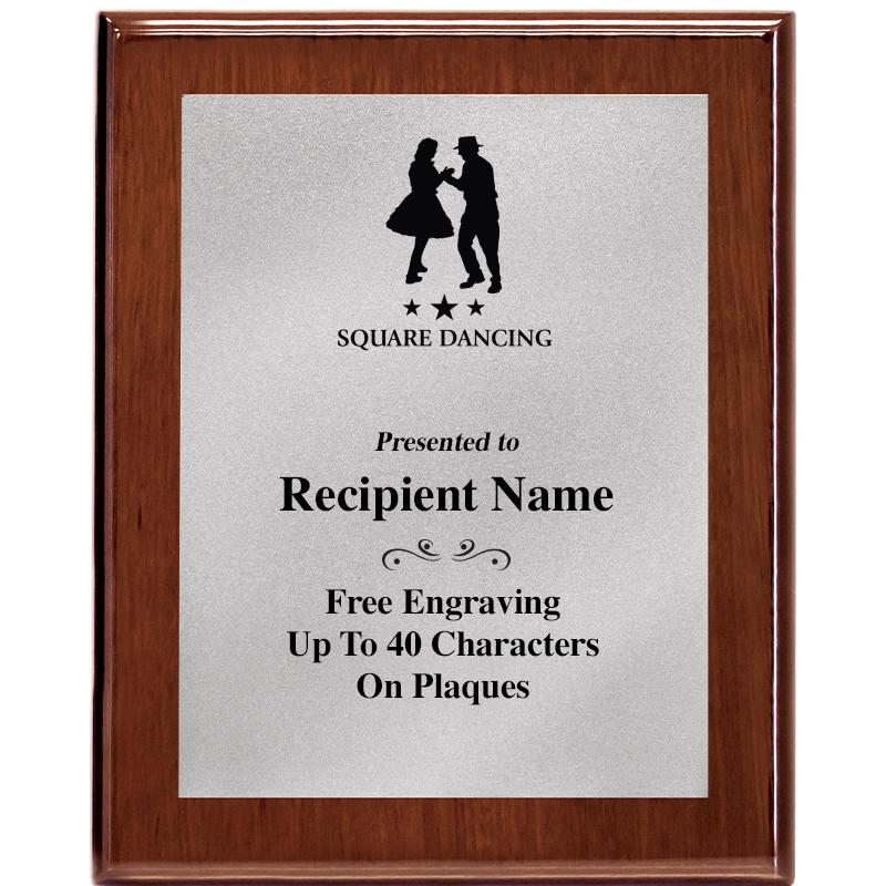 8X10 WALNUT PLQ MATTE SV PLT