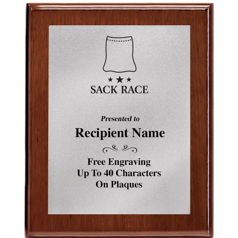 8X10 WALNUT PLQ MATTE SV PLT