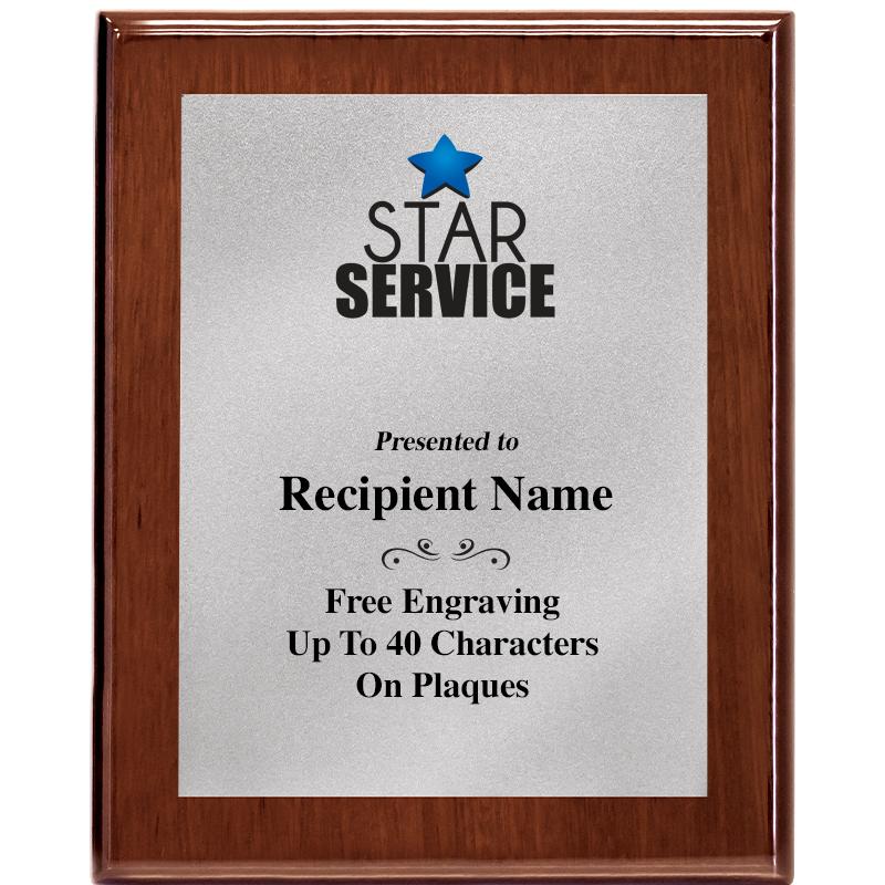 8X10 WALNUT PLQ MATTE SV PLT