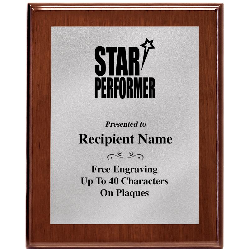 8X10 WALNUT PLQ MATTE SV PLT