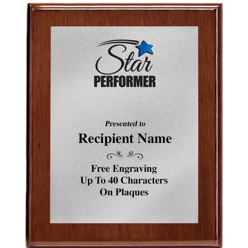 8X10 WALNUT PLQ MATTE SV PLT