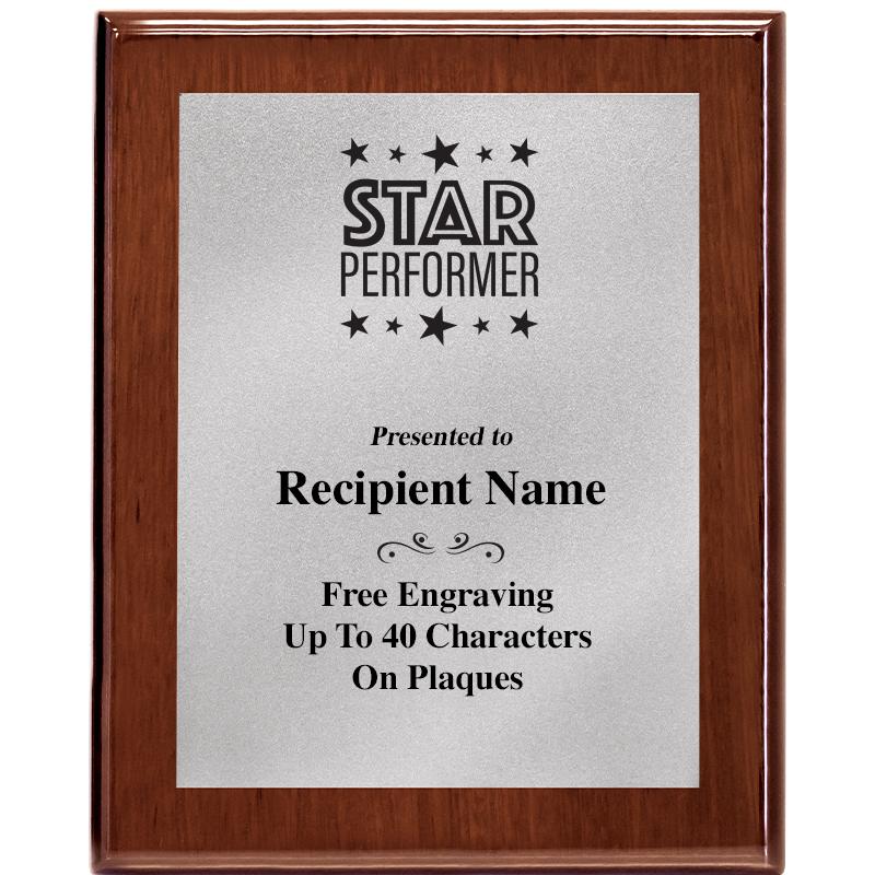 8X10 WALNUT PLQ MATTE SV PLT