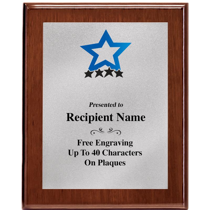 8X10 WALNUT PLQ MATTE SV PLT