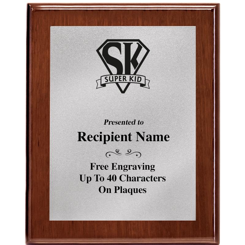 8X10 WALNUT PLQ MATTE SV PLT