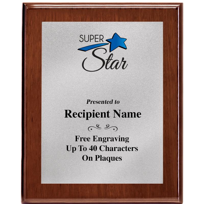 8X10 WALNUT PLQ MATTE SV PLT