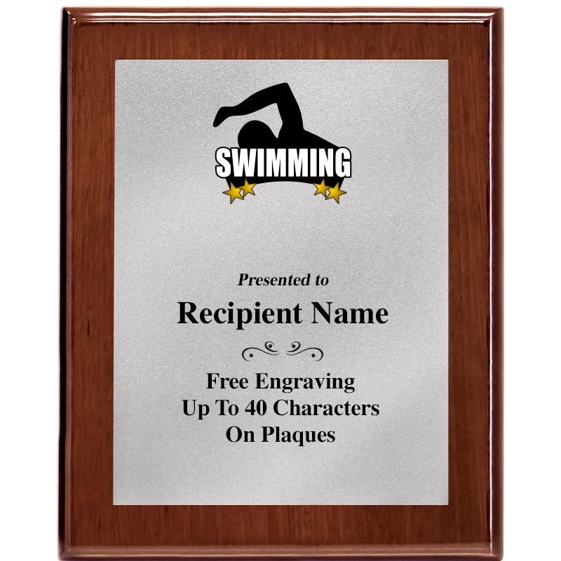 8X10 WALNUT PLQ MATTE SV PLT