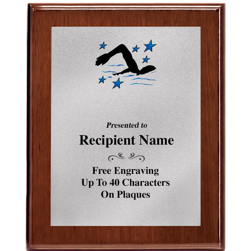 8X10 WALNUT PLQ MATTE SV PLT