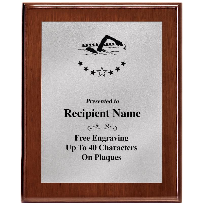 8X10 WALNUT PLQ MATTE SV PLT