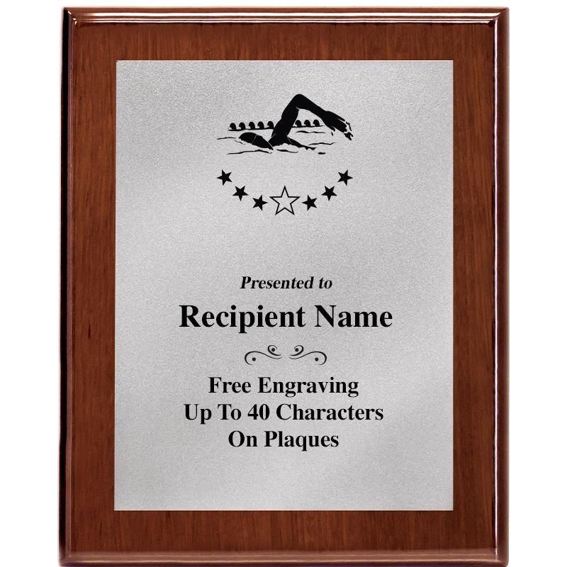 8X10 WALNUT PLQ MATTE SV PLT