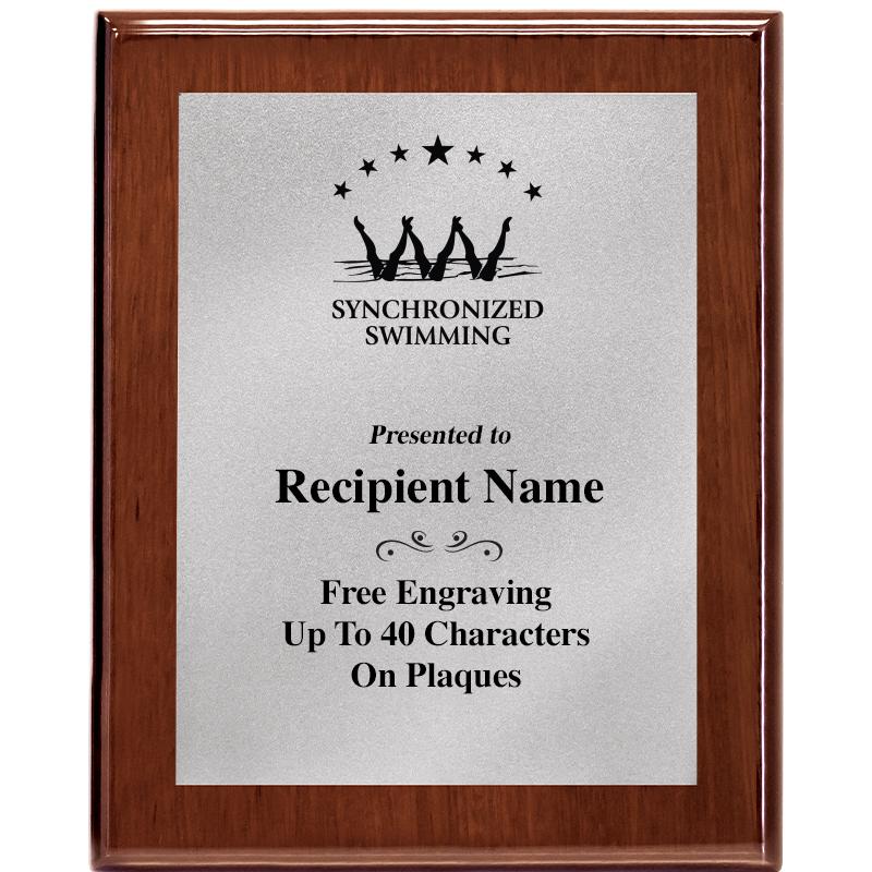 8X10 WALNUT PLQ MATTE SV PLT