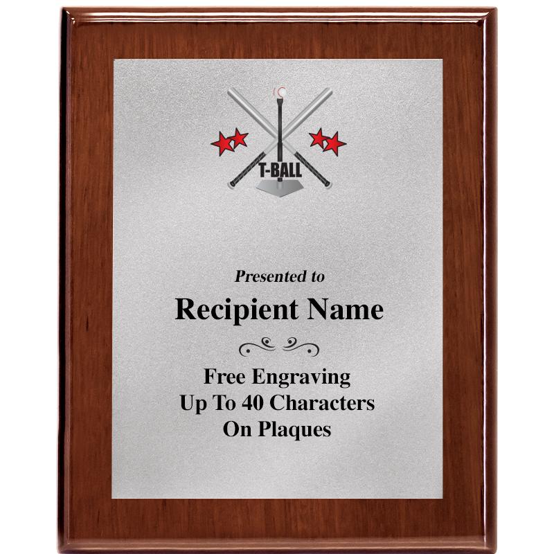 8X10 WALNUT PLQ MATTE SV PLT