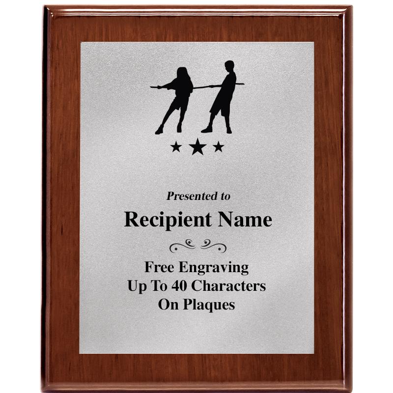 8X10 WALNUT PLQ MATTE SV PLT