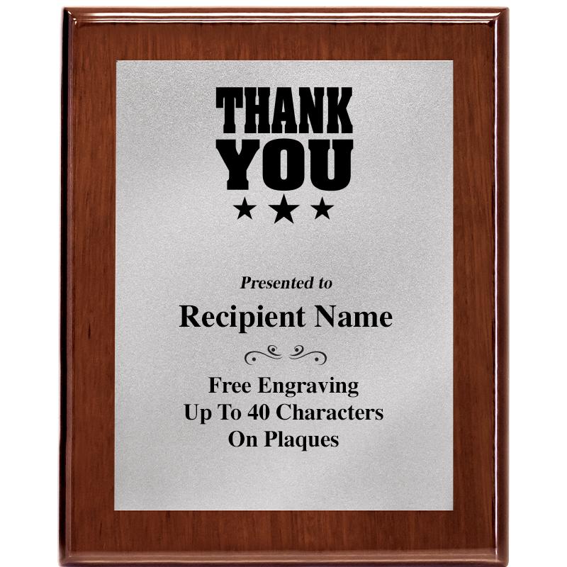 8X10 WALNUT PLQ MATTE SV PLT