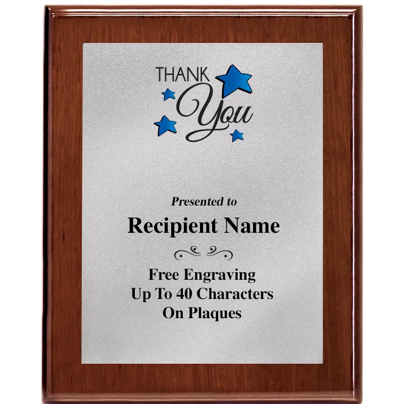 8X10 WALNUT PLQ MATTE SV PLT