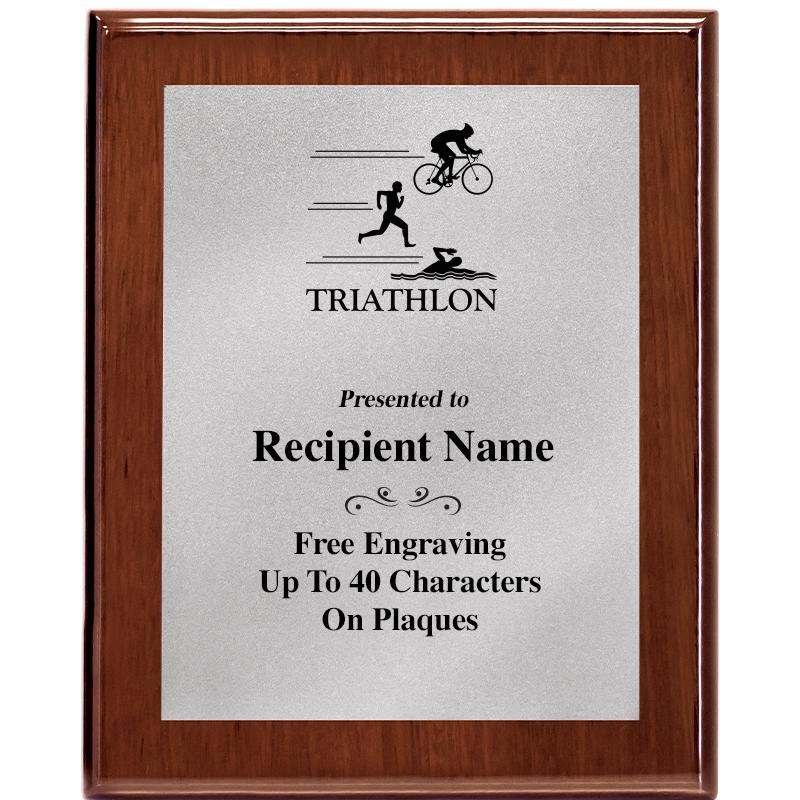 8X10 WALNUT PLQ MATTE SV PLT