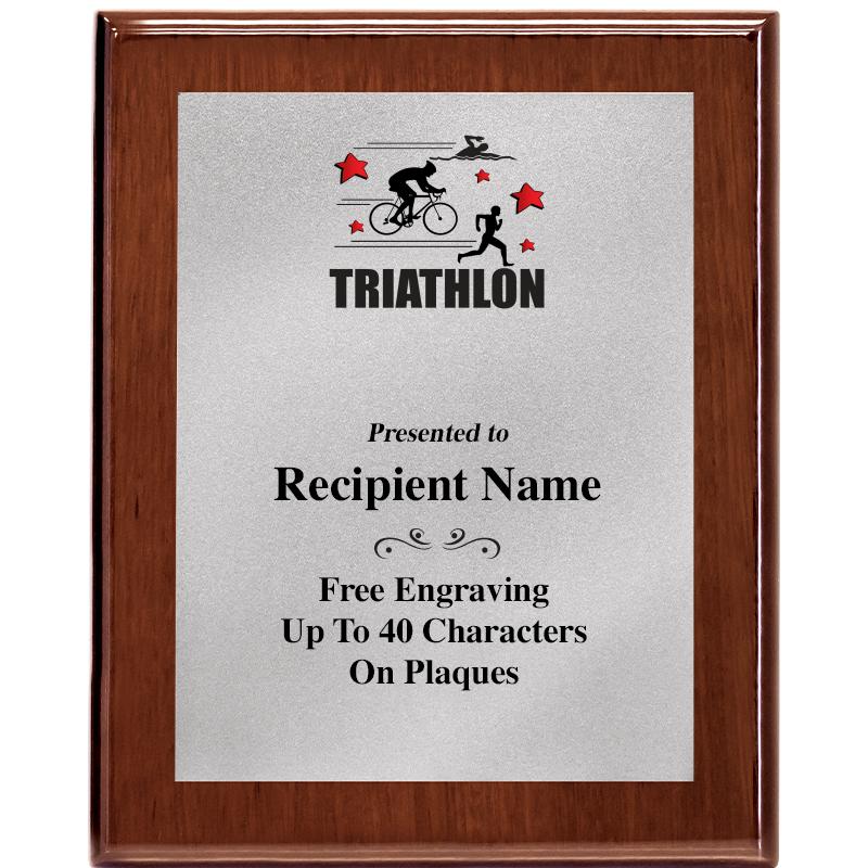 8X10 WALNUT PLQ MATTE SV PLT