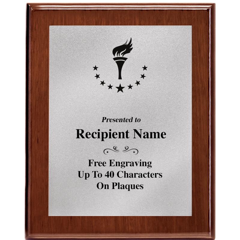 8X10 WALNUT PLQ MATTE SV PLT