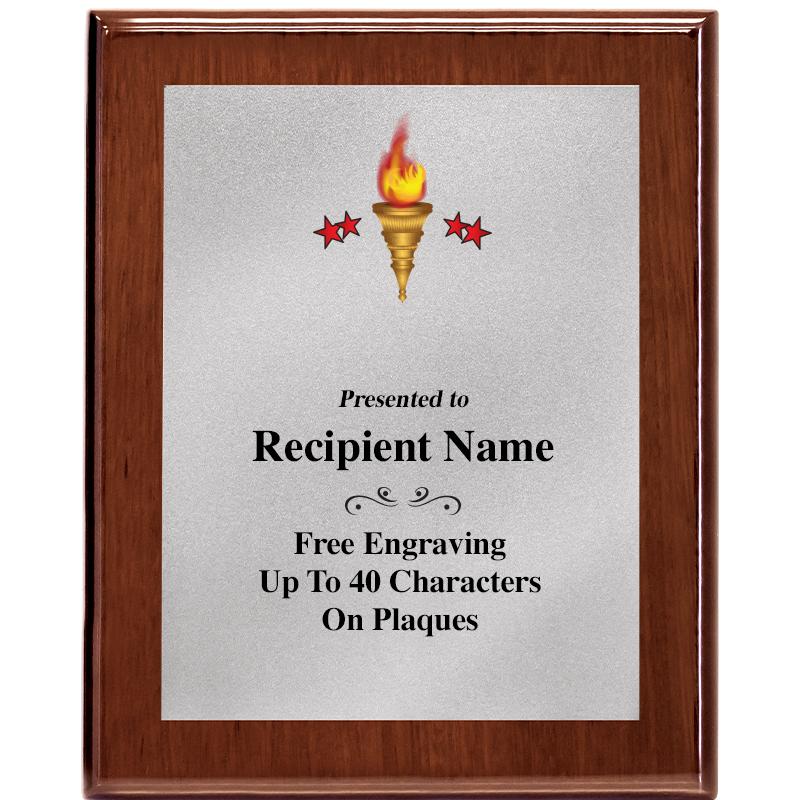 8X10 WALNUT PLQ MATTE SV PLT