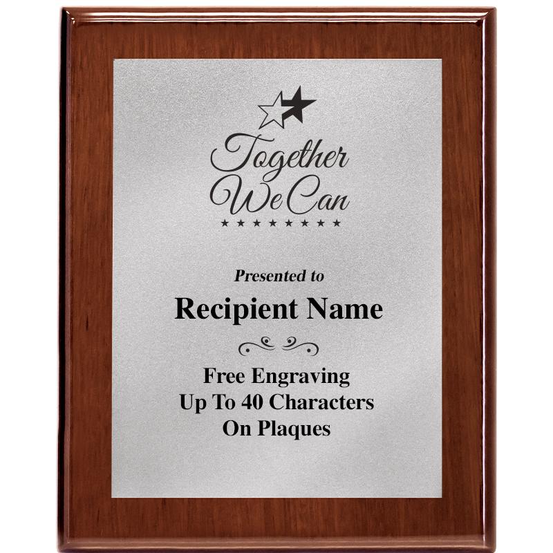 8X10 WALNUT PLQ MATTE SV PLT