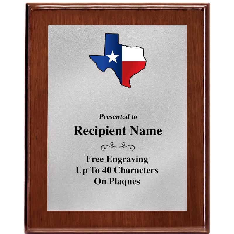 8X10 WALNUT PLQ MATTE SV PLT