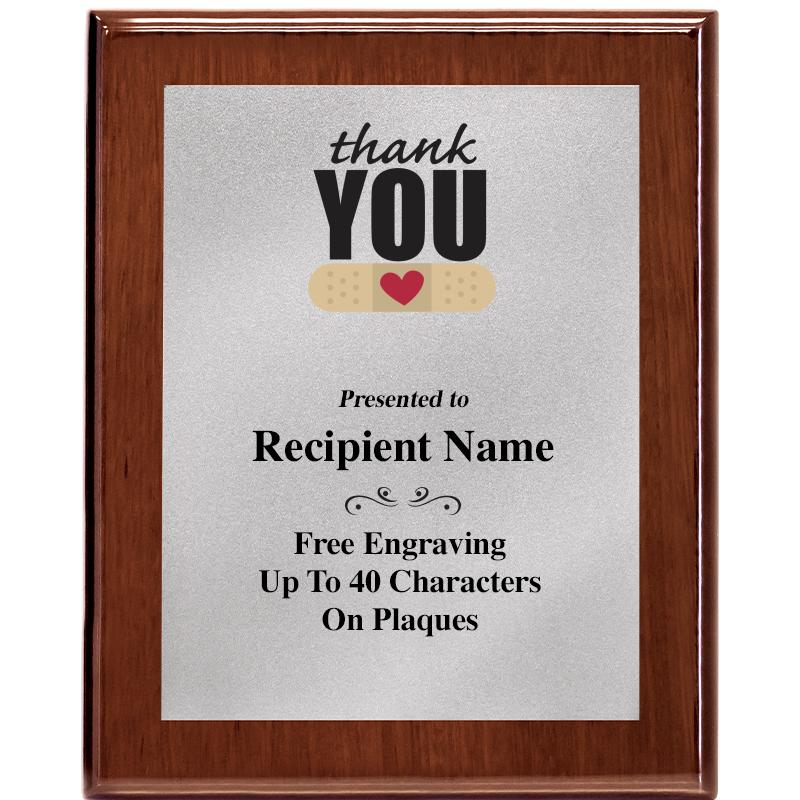 8X10 WALNUT PLQ MATTE SV PLT