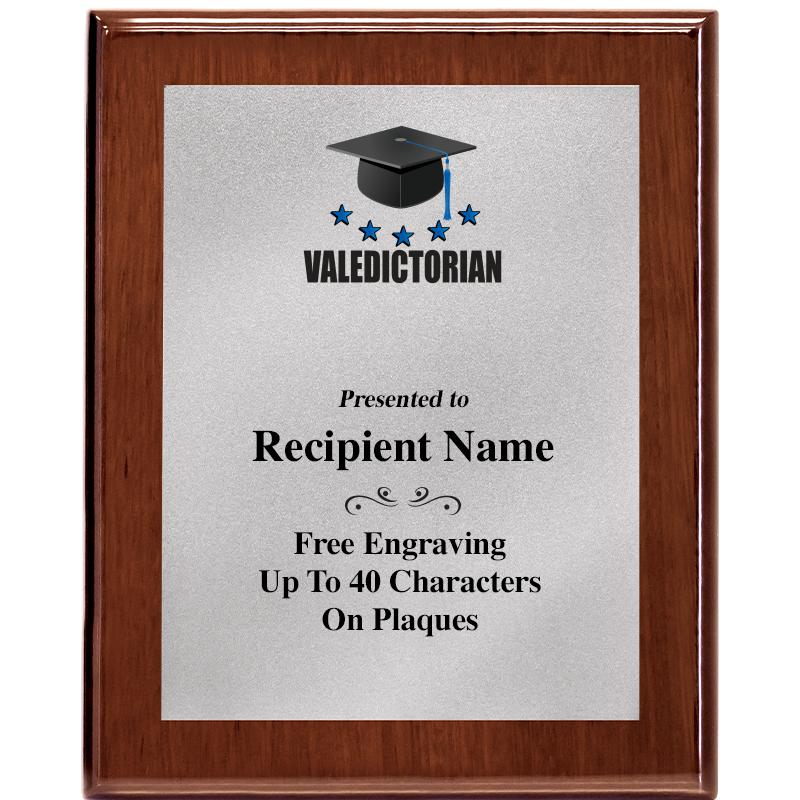 8X10 WALNUT PLQ MATTE SV PLT