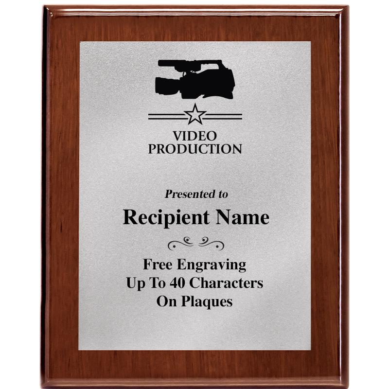 8X10 WALNUT PLQ MATTE SV PLT