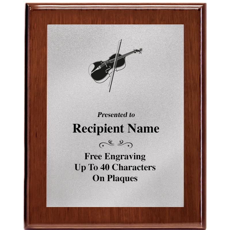 8X10 WALNUT PLQ MATTE SV PLT