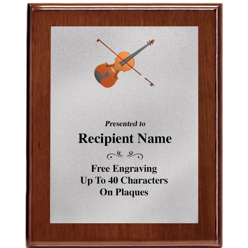 8X10 WALNUT PLQ MATTE SV PLT