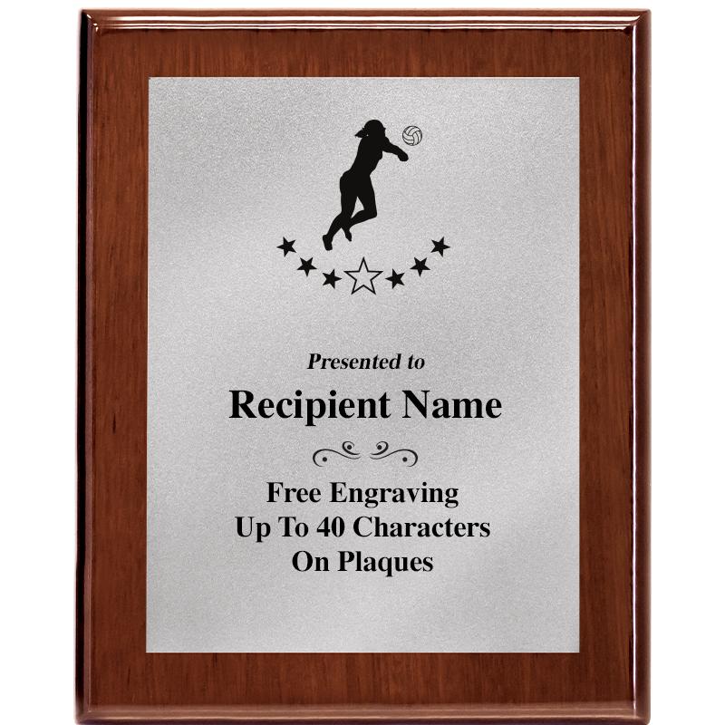 8X10 WALNUT PLQ MATTE SV PLT