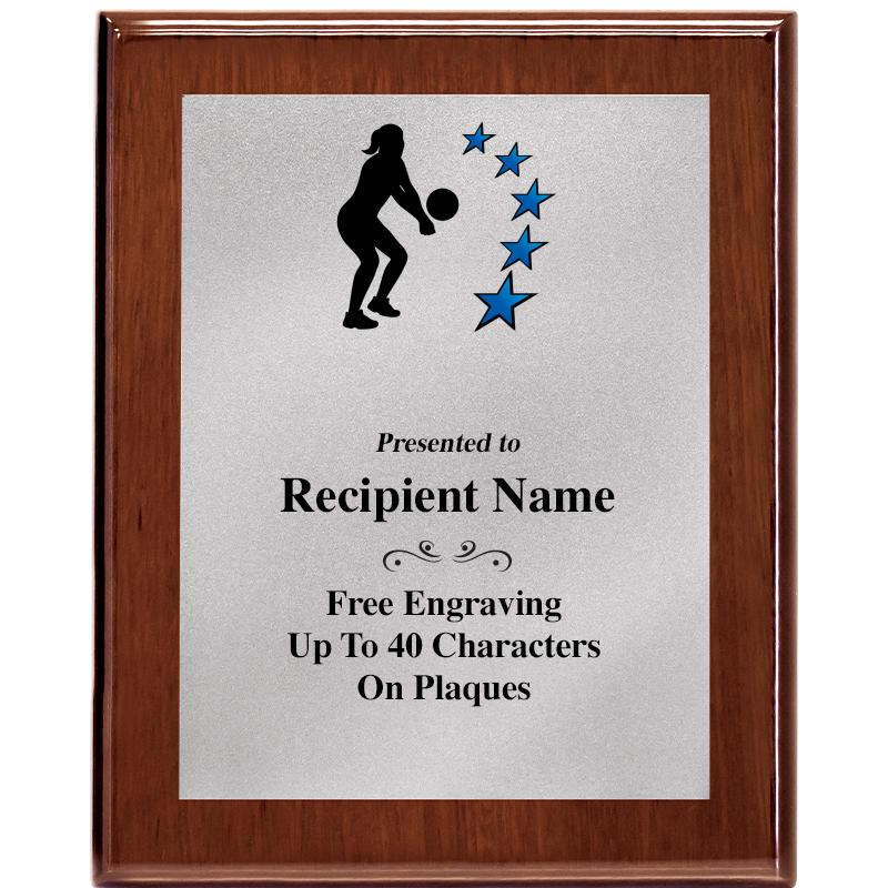 8X10 WALNUT PLQ MATTE SV PLT