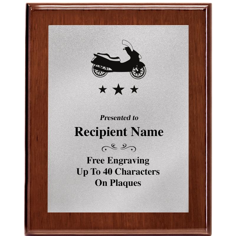 8X10 WALNUT PLQ MATTE SV PLT